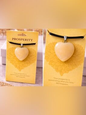 Yellow Calcite Gemstone Prosperity Necklace